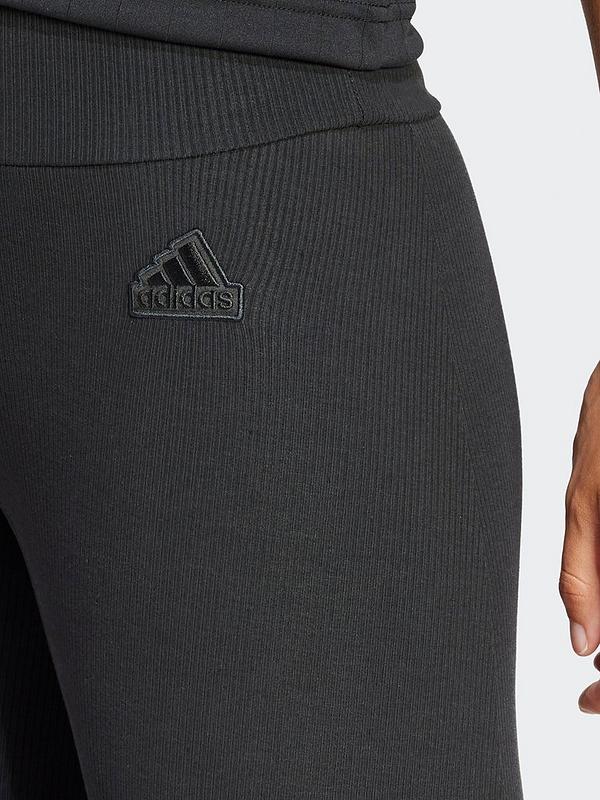 adidas Sportswear Women's Ribbed Leggings - Black | Very.co.uk