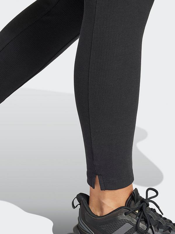 adidas Sportswear Women's Ribbed Leggings - Black | Very.co.uk