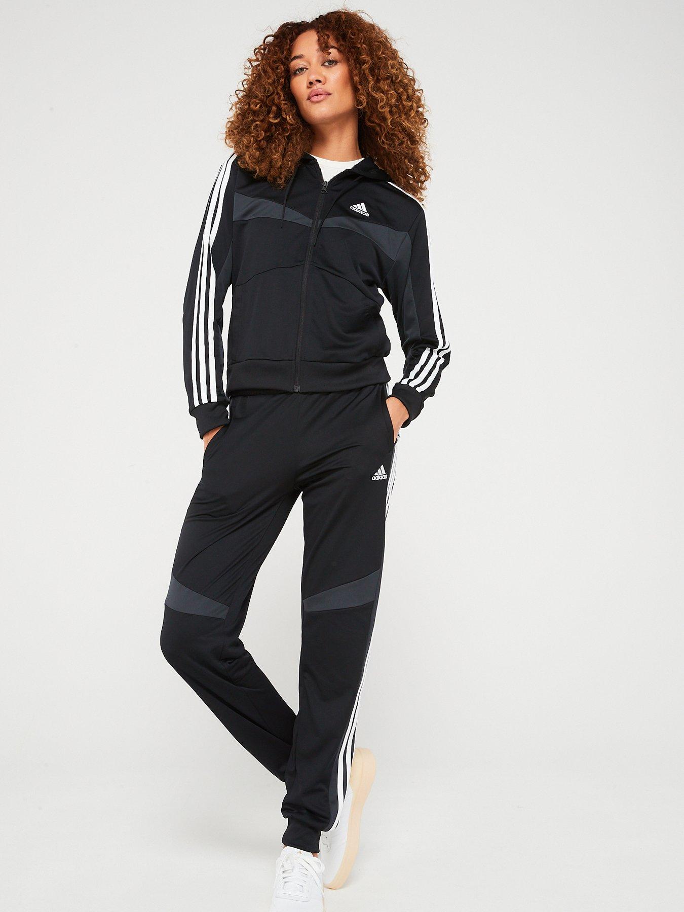 Women's Black & White UA Tricot Tracksuits, 1365147-001