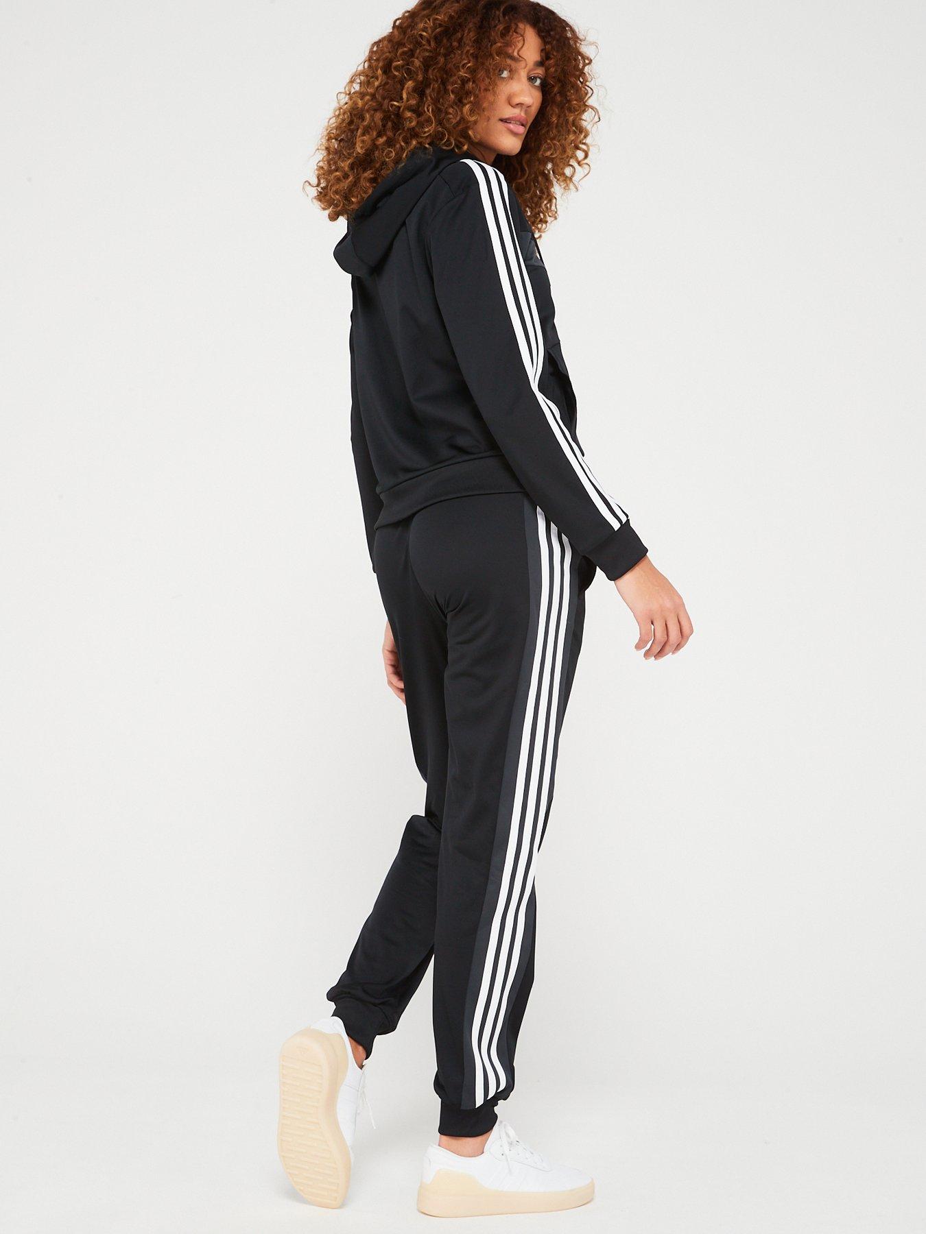 adidas Sportswear Womens Boldblock Tracksuit - Black/white | Very.co.uk