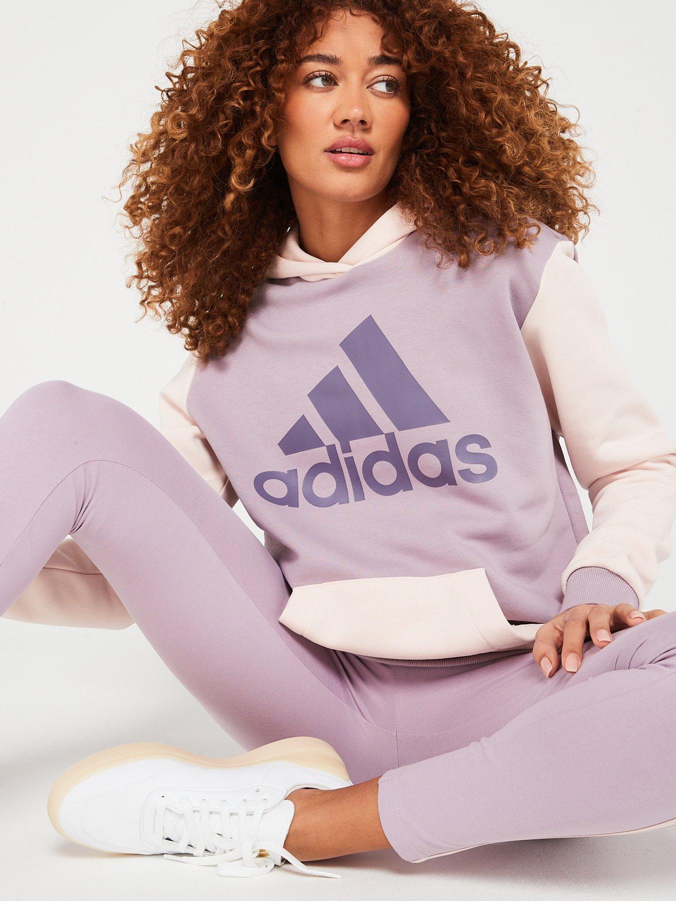 adidas Sportswear Women's Big Logo Colourblock Hoodie Lilac Very
