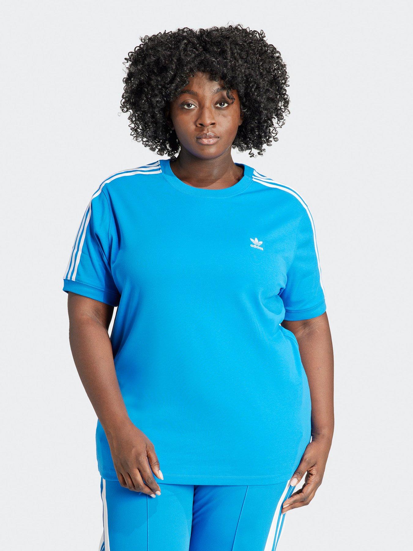 adidas original 3 stripe t shirt women's