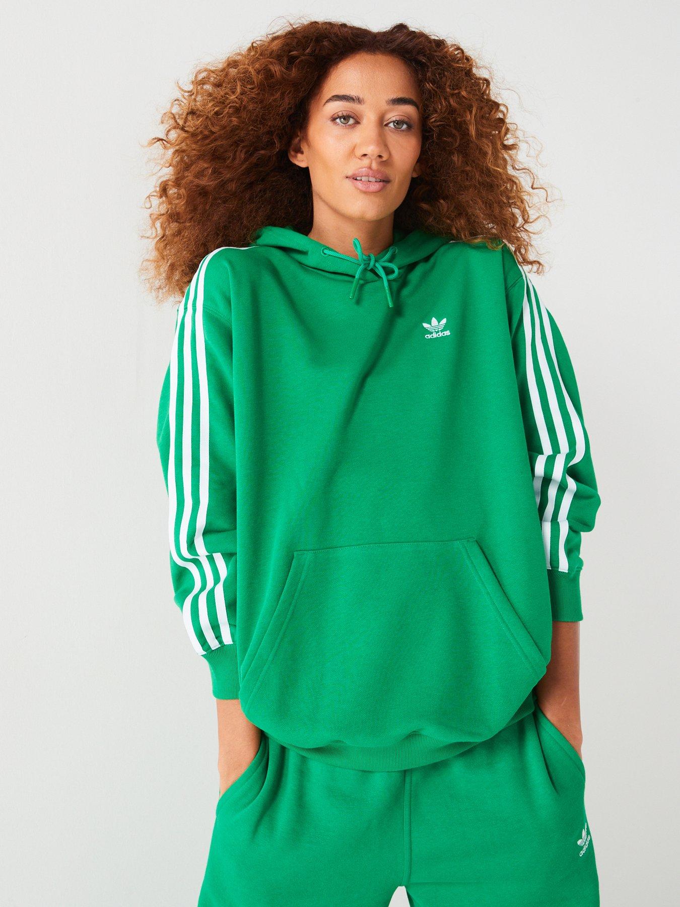 Adidas green sweatshirt womens hotsell