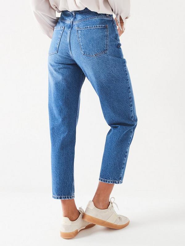 V by Very High Waist Mom Jeans - Mid Wash | Very.co.uk