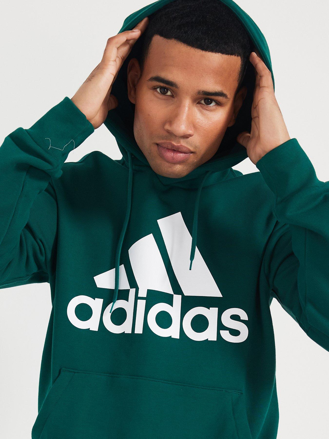 Adidas originals essential overhead hoodie green sale