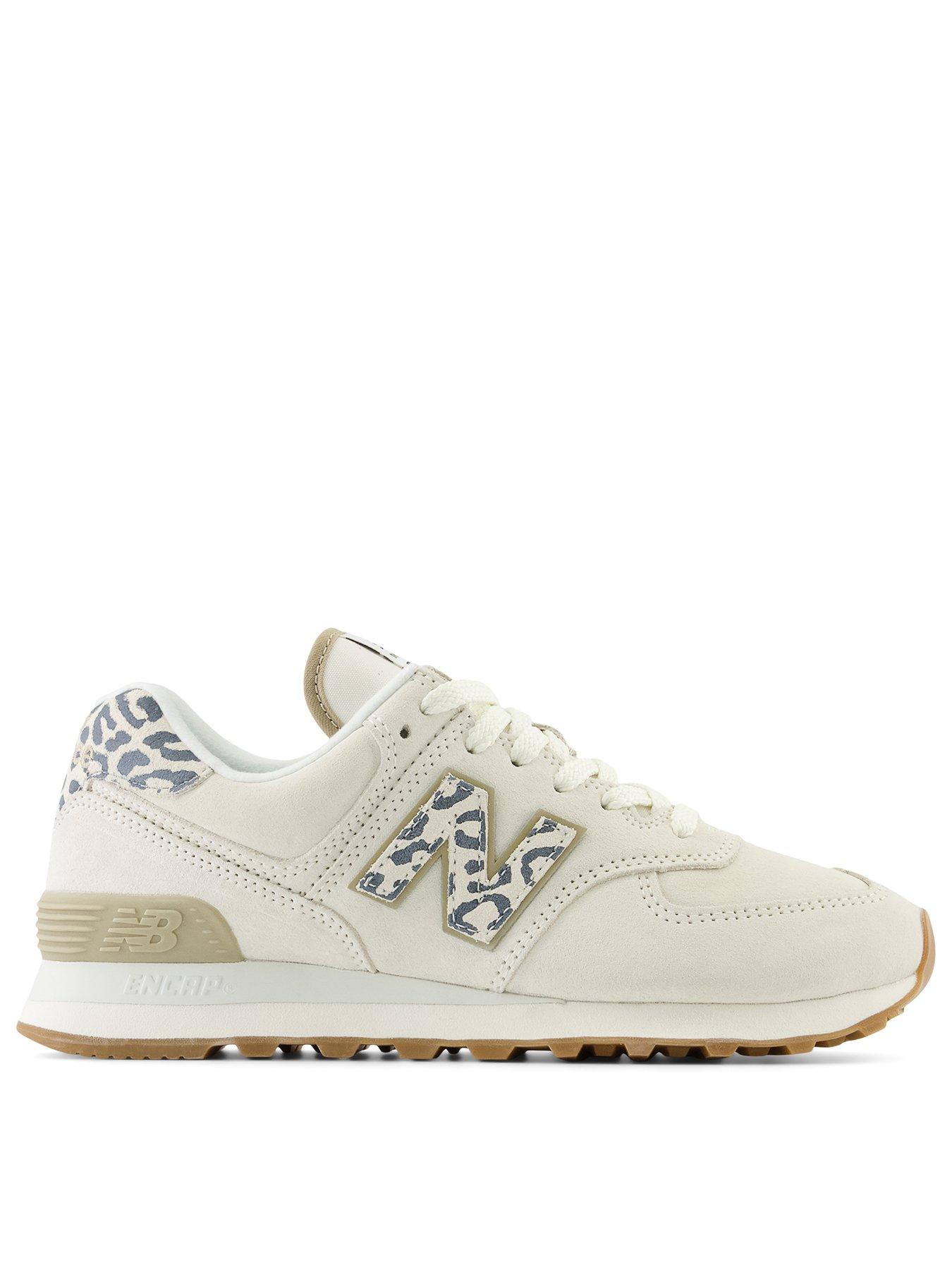 undefined Womens 574 Trainers - White Animal