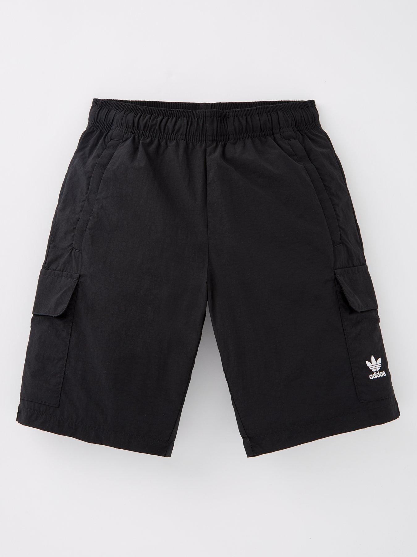 UNDER ARMOUR Girls Challenger Knit Shorts - Black/White