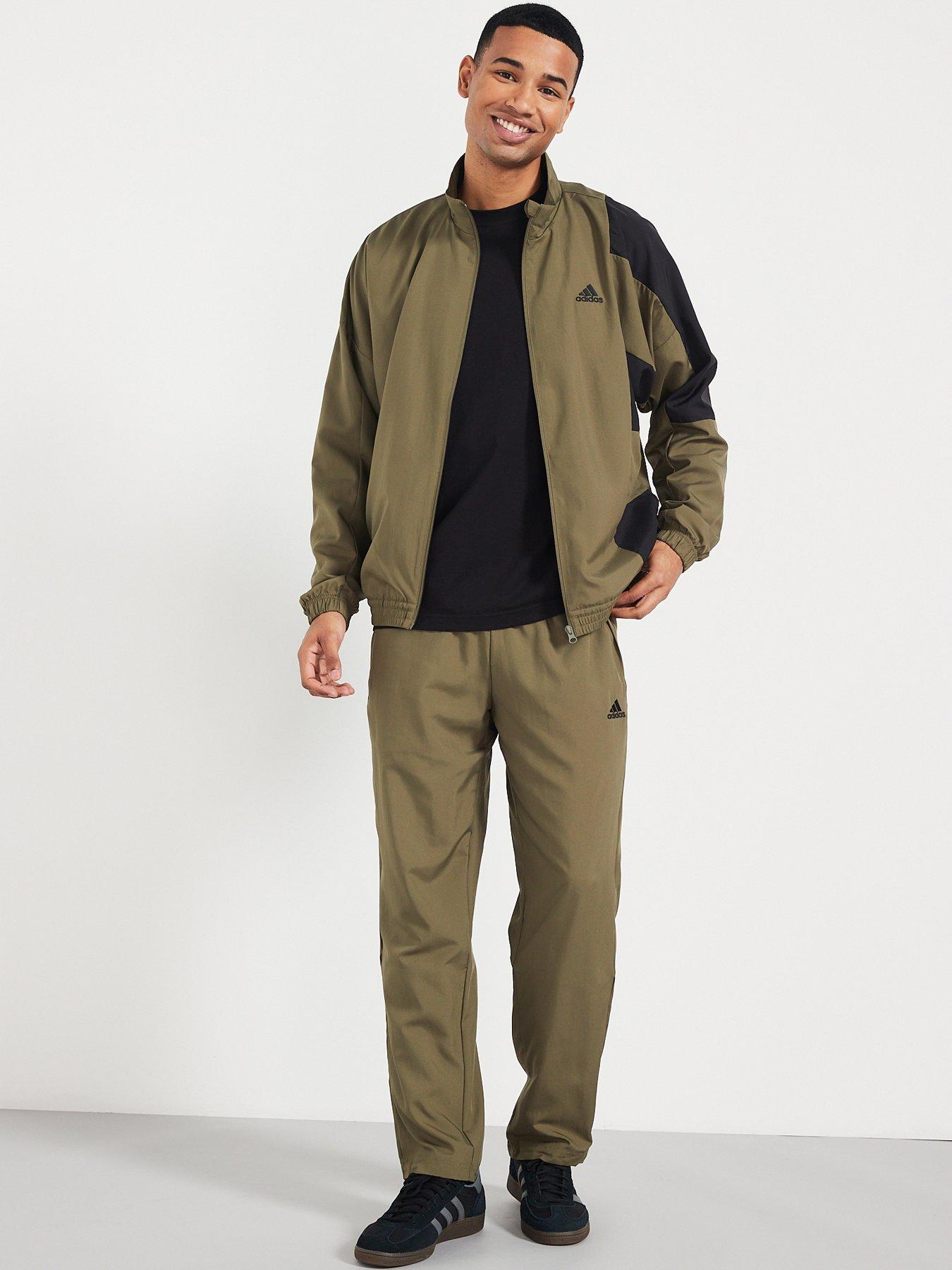 Adidas khaki tracksuit store mens