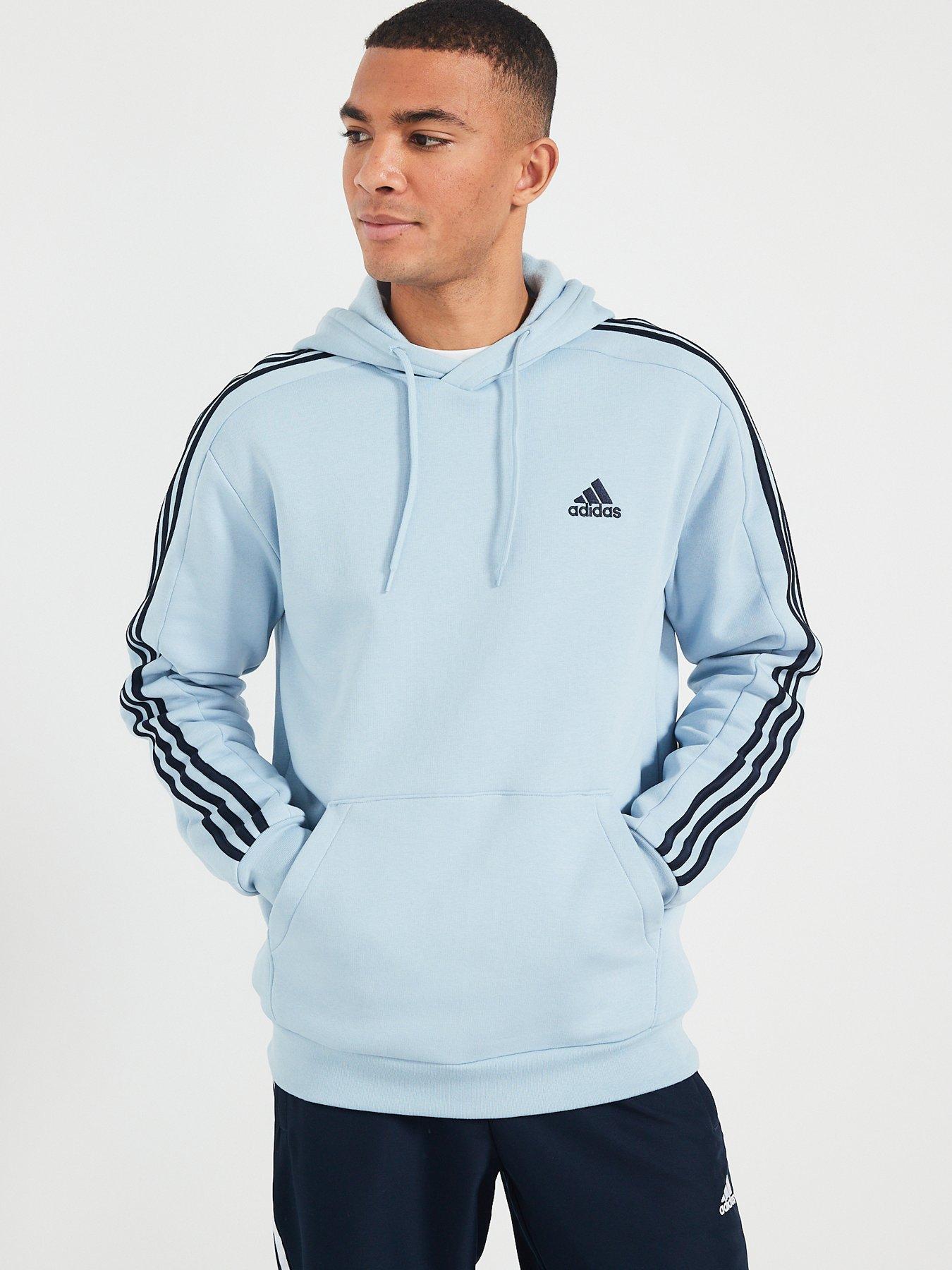 adidas Sportswear Mens Essentials Overhead Hoodie - Blue | Very.co.uk