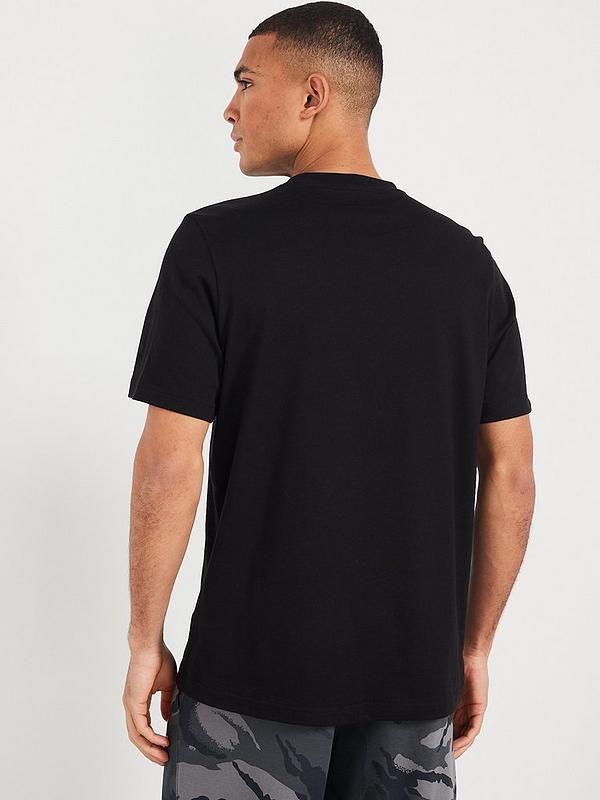 adidas Sportswear Mens Camo Large Logo T-Shirt - Black | Very.co.uk