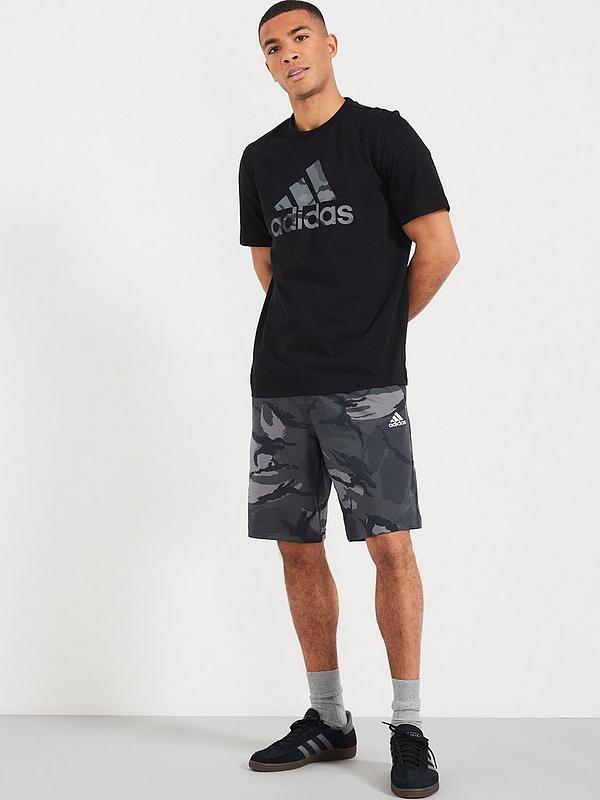 adidas Sportswear Mens Camo Large Logo T-Shirt - Black | Very.co.uk