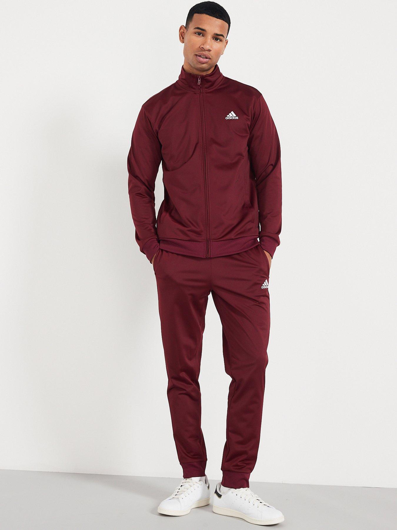 Mens Linear Tracksuit Dark Red