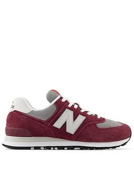 new balance men's 574 trainers - red