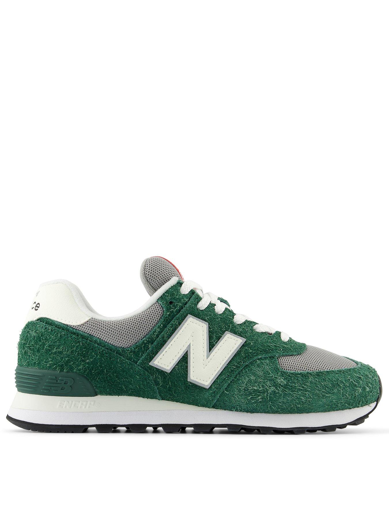 New Balance Mens 574 Trainers - Green, Green, Size 7, Men