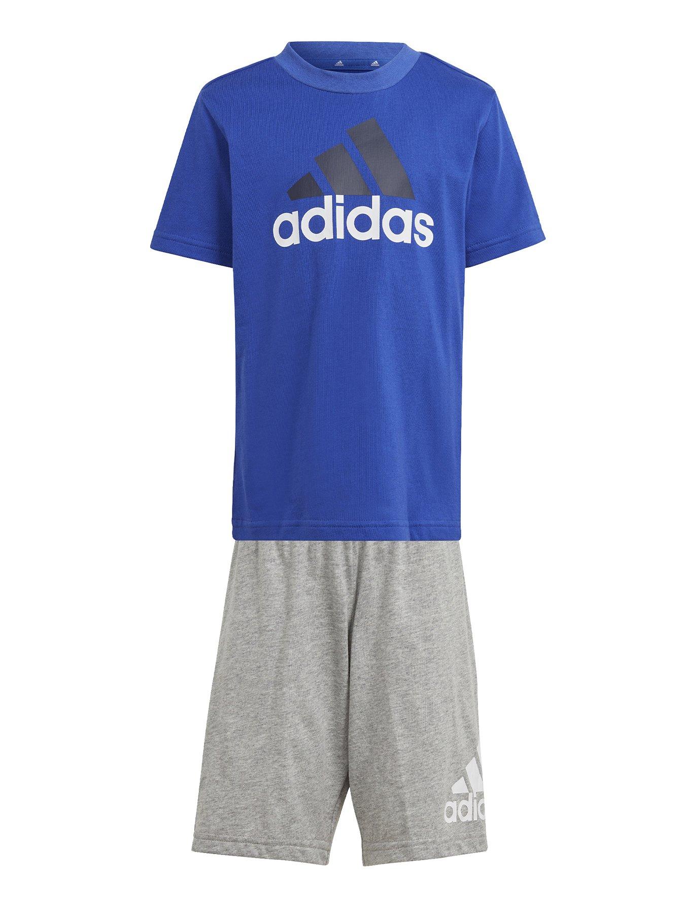 adidas Sportswear Kids Essentials T-Shirt and Shorts Set - Blue | Very ...