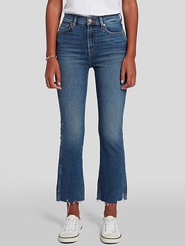 7 for all mankind luxe vintage high waisted slim jean with kick hem