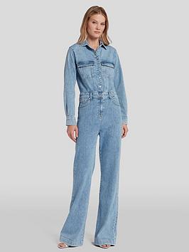 7 for all mankind luxe light wash jumpsuit