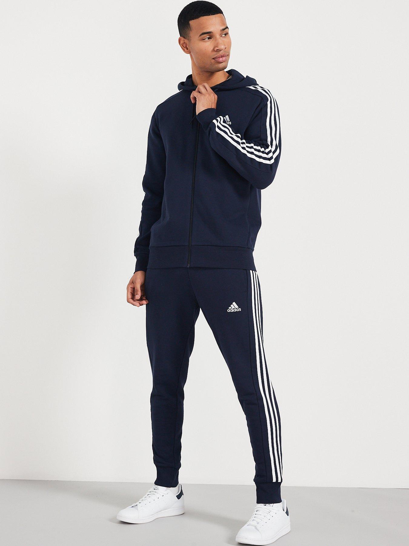 adidas Sportswear Mens 3 Stripe Joggers - Navy | Very.co.uk