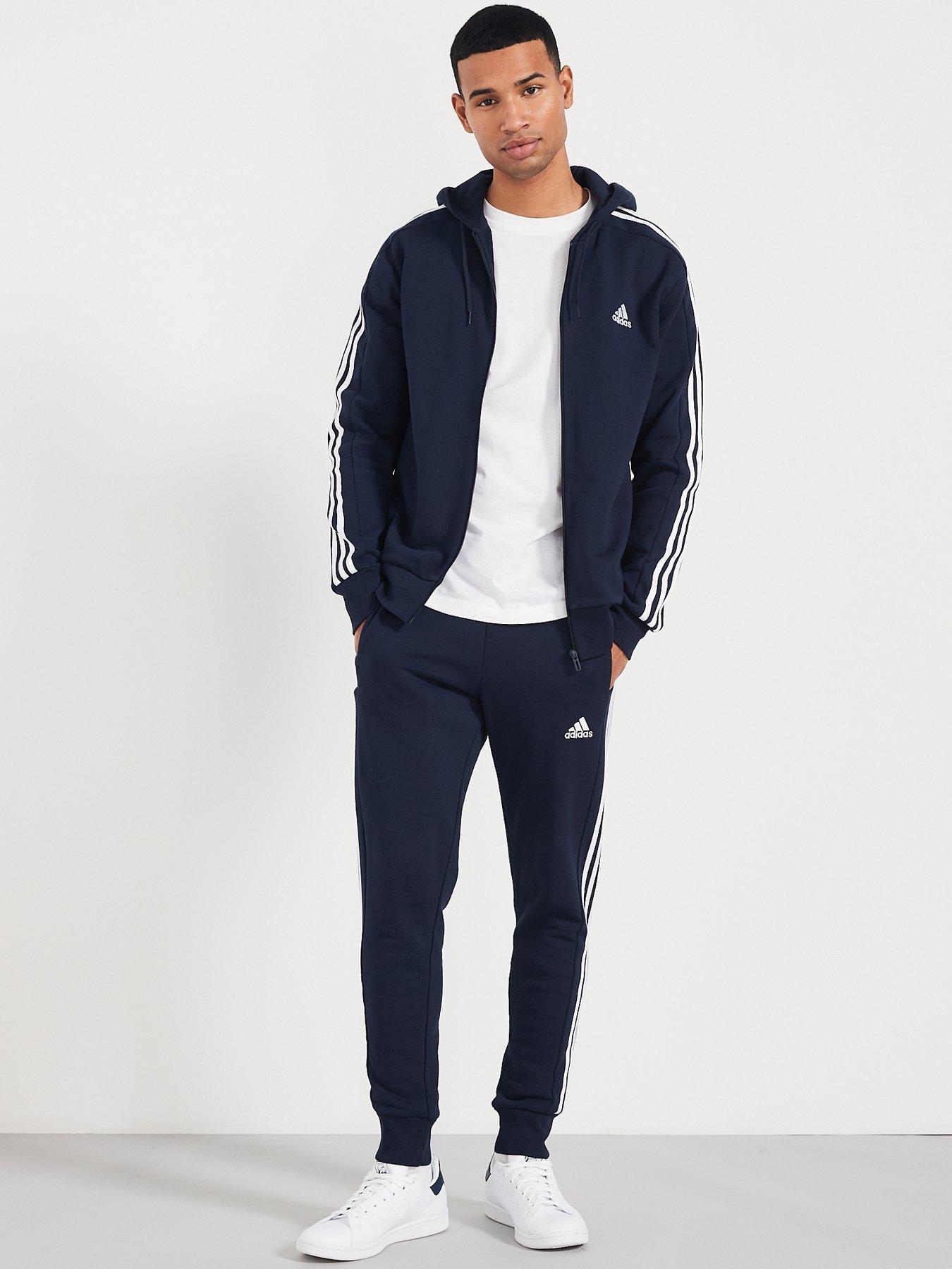 adidas Sportswear Mens 3 Stripe Joggers - Navy | Very.co.uk