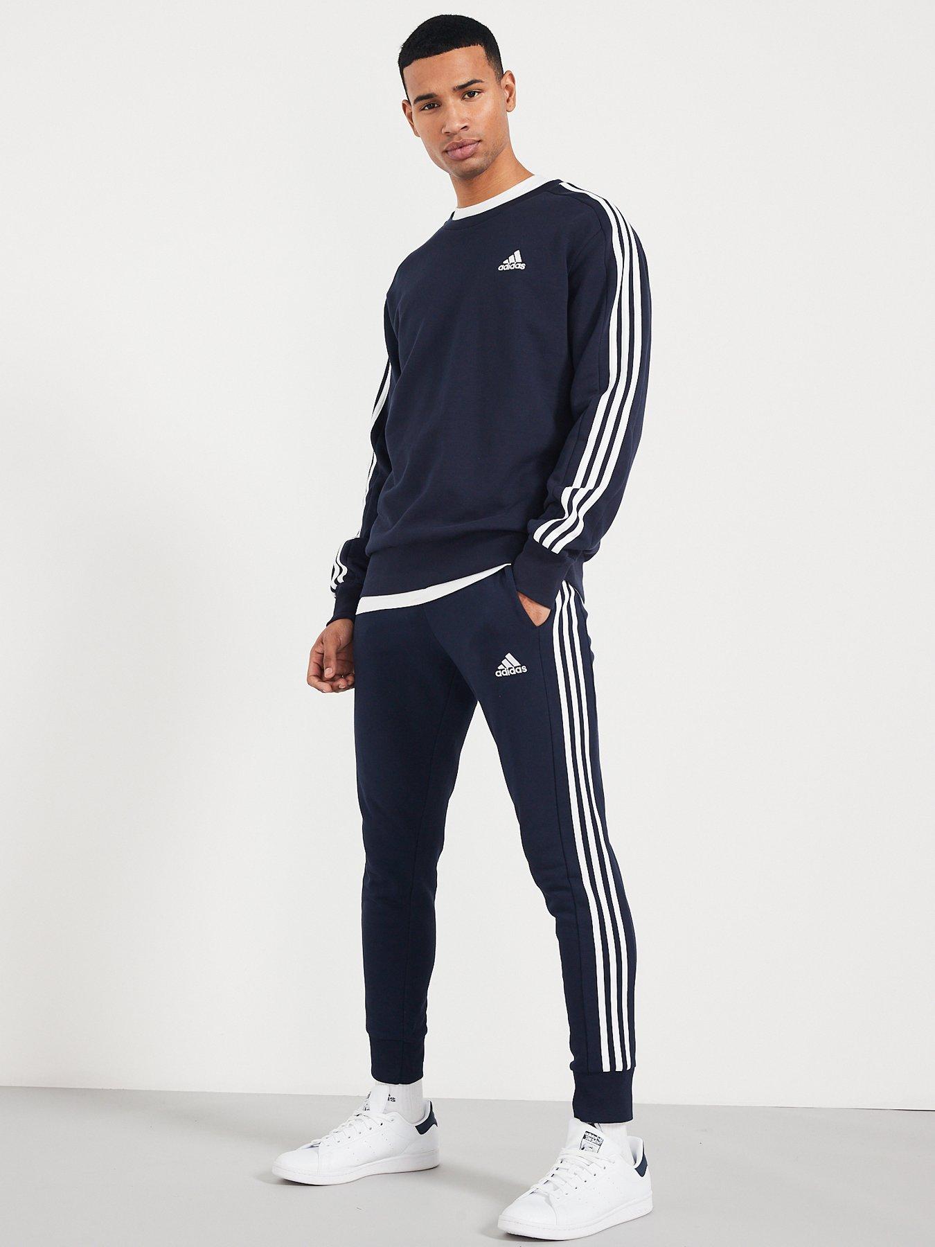 Adidas navy joggers mens sale