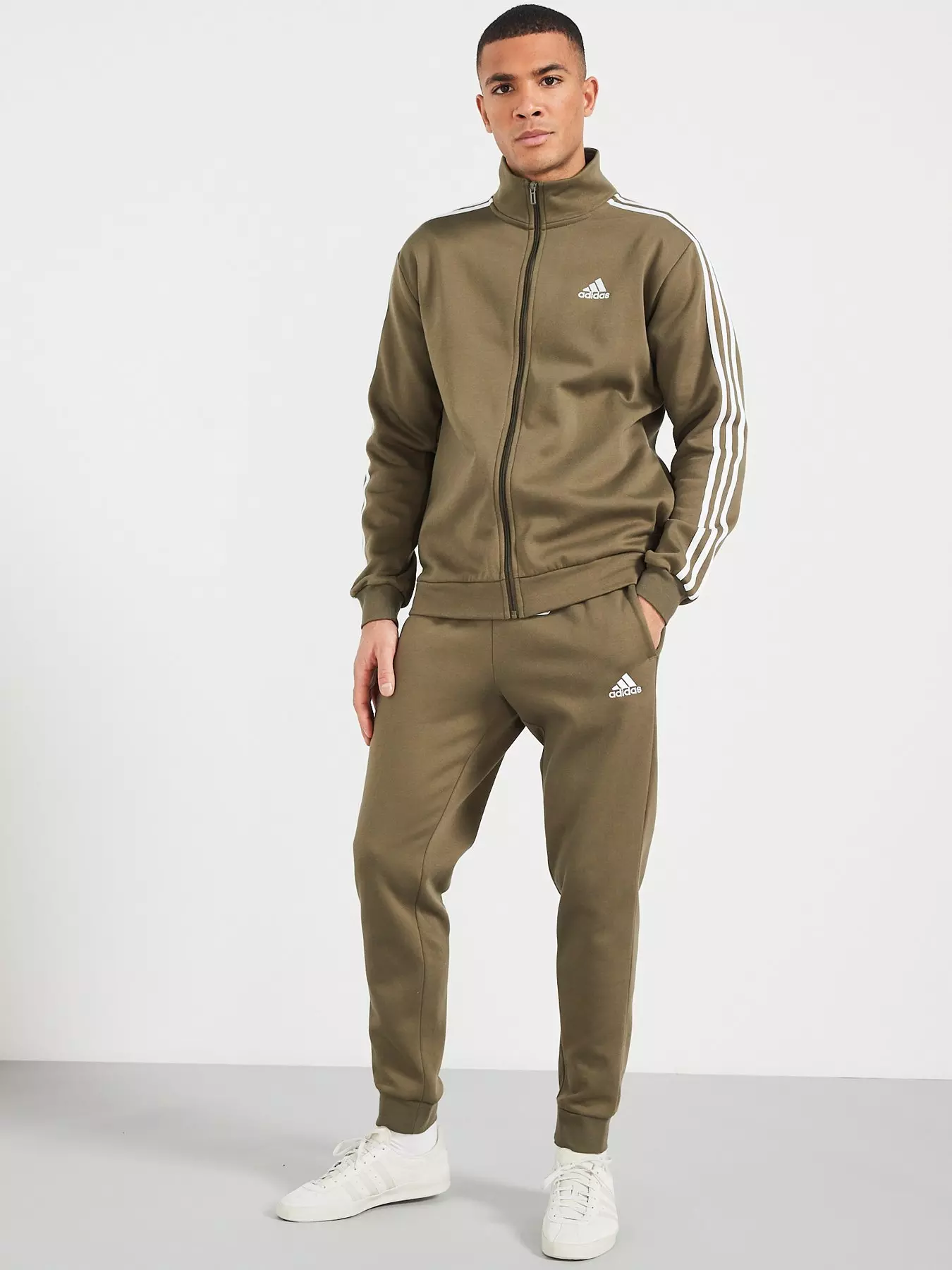 RED 3 STRIPES HEAVY FLEECE TRACK SUIT –