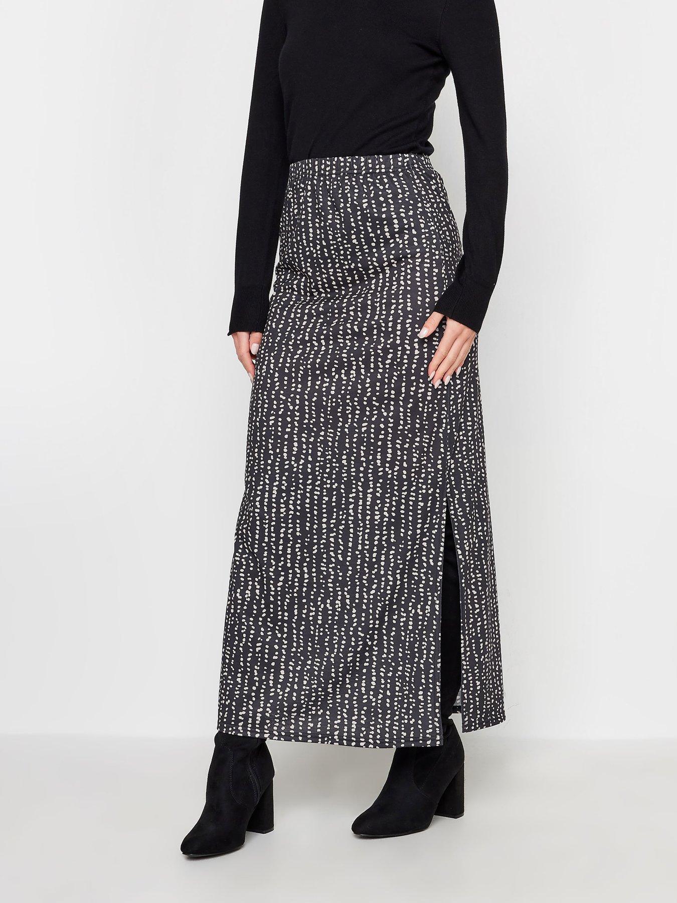 Black and white outlet spotted skirt uk