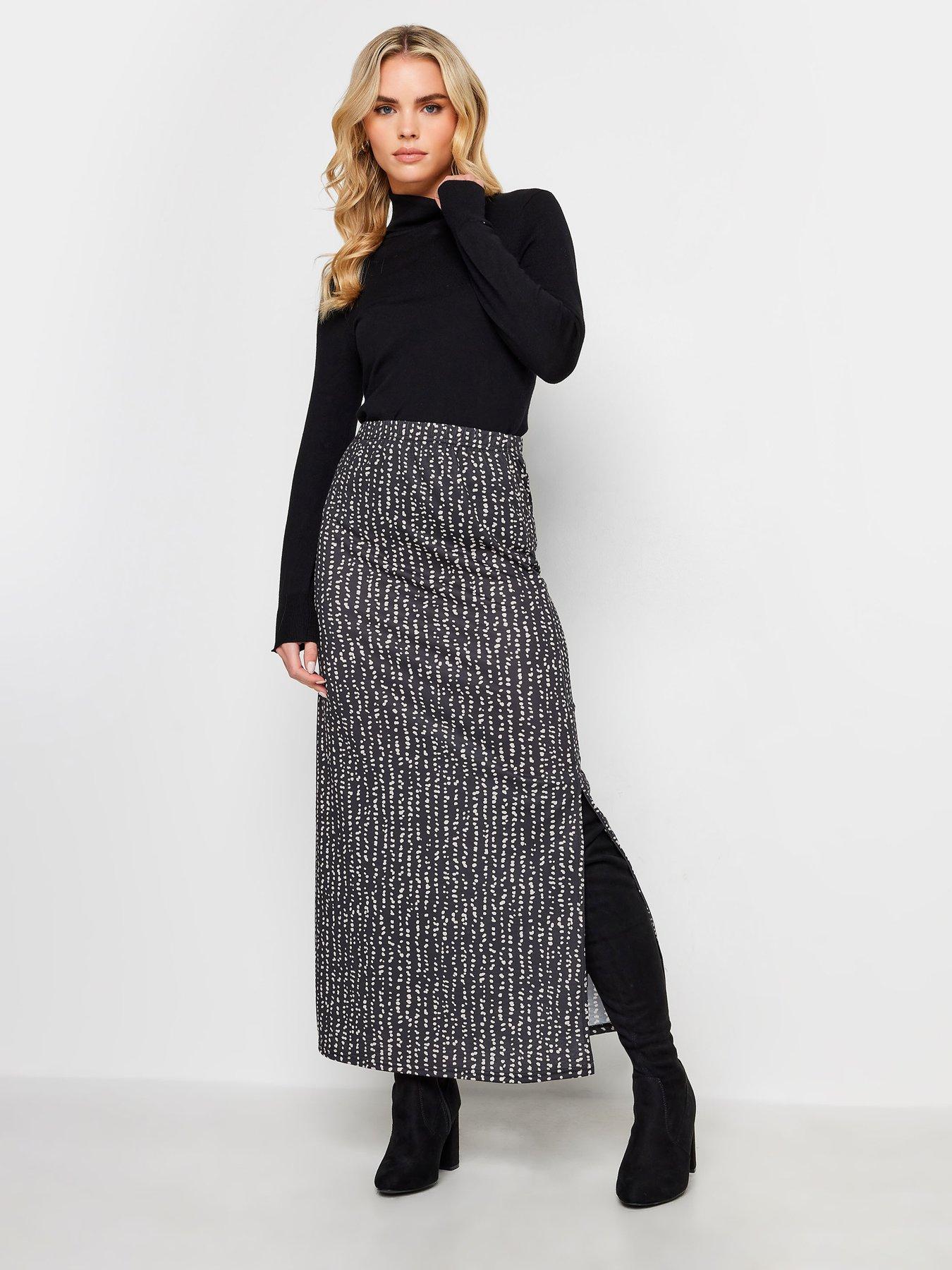 Black a sale line maxi skirt