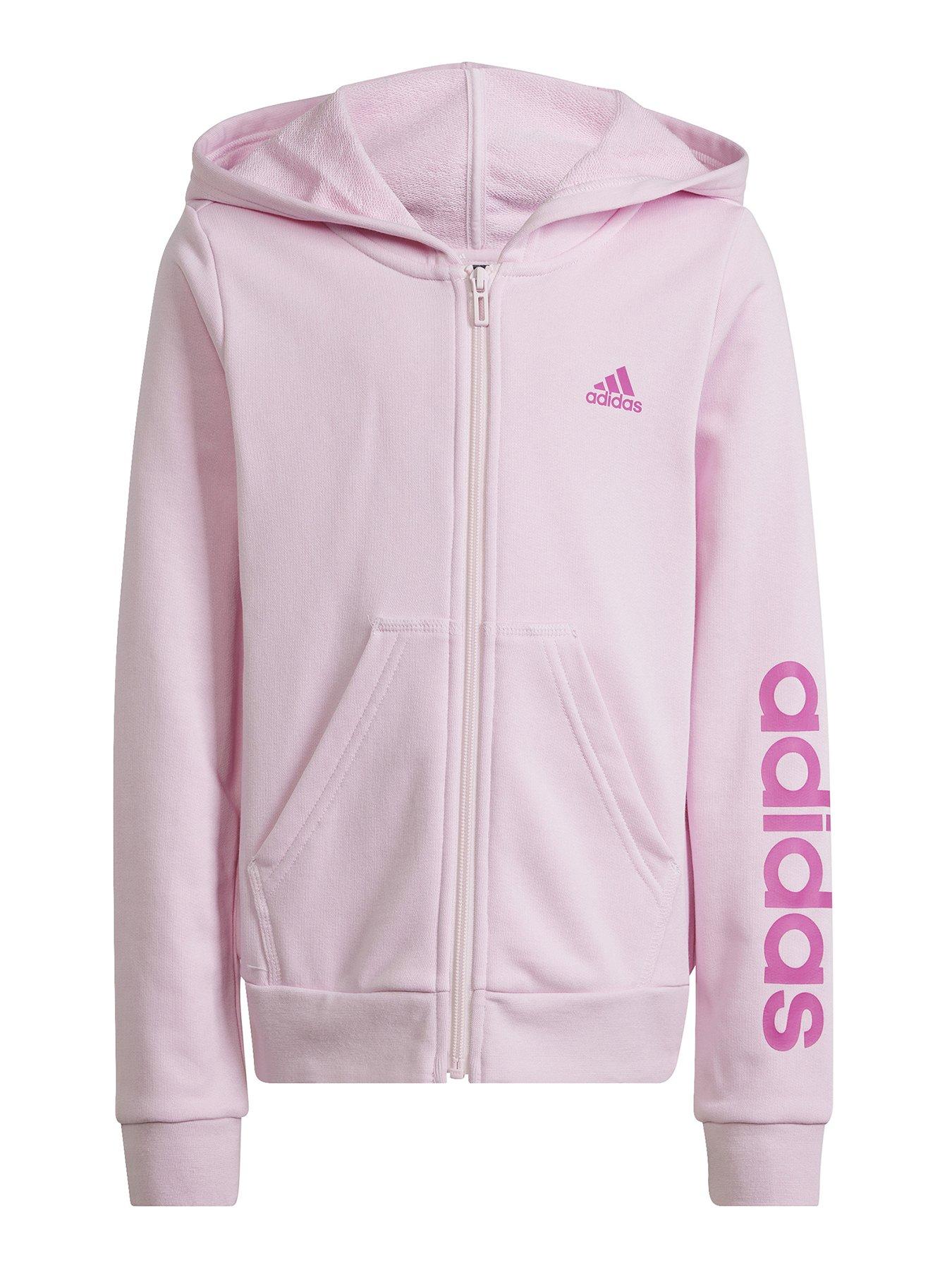 Junior Essentials Hooded Track Top Light Pink