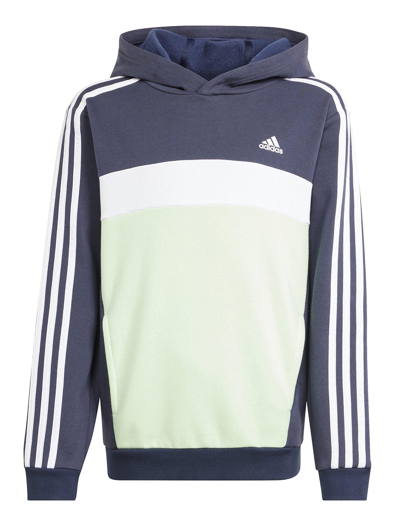  adidas Originals Kids' Colorblock Hoodie, Wonder White