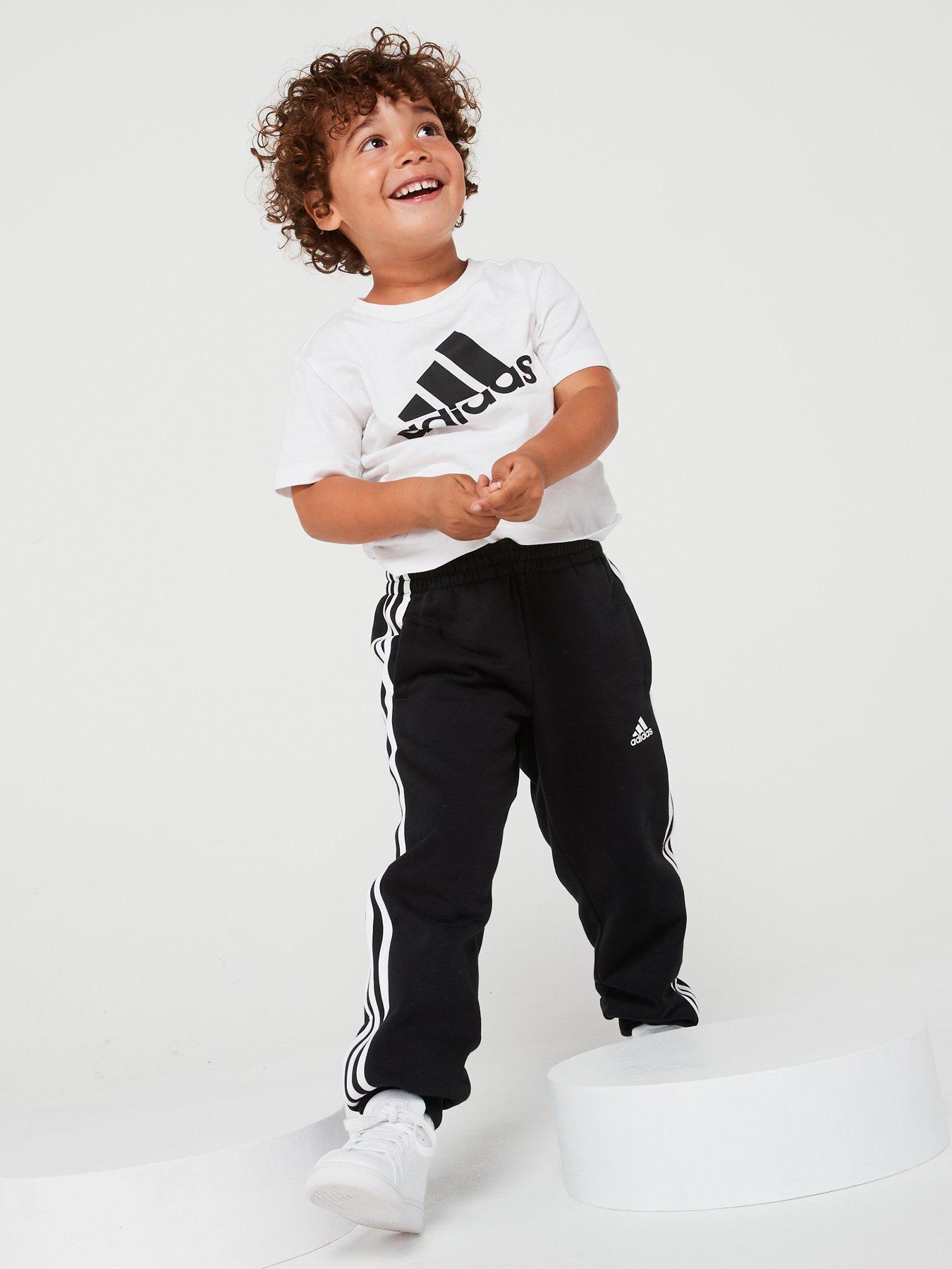 adidas Sportswear Kids Essentials Joggers - Black/White, Black/White, Size 5-6 Years