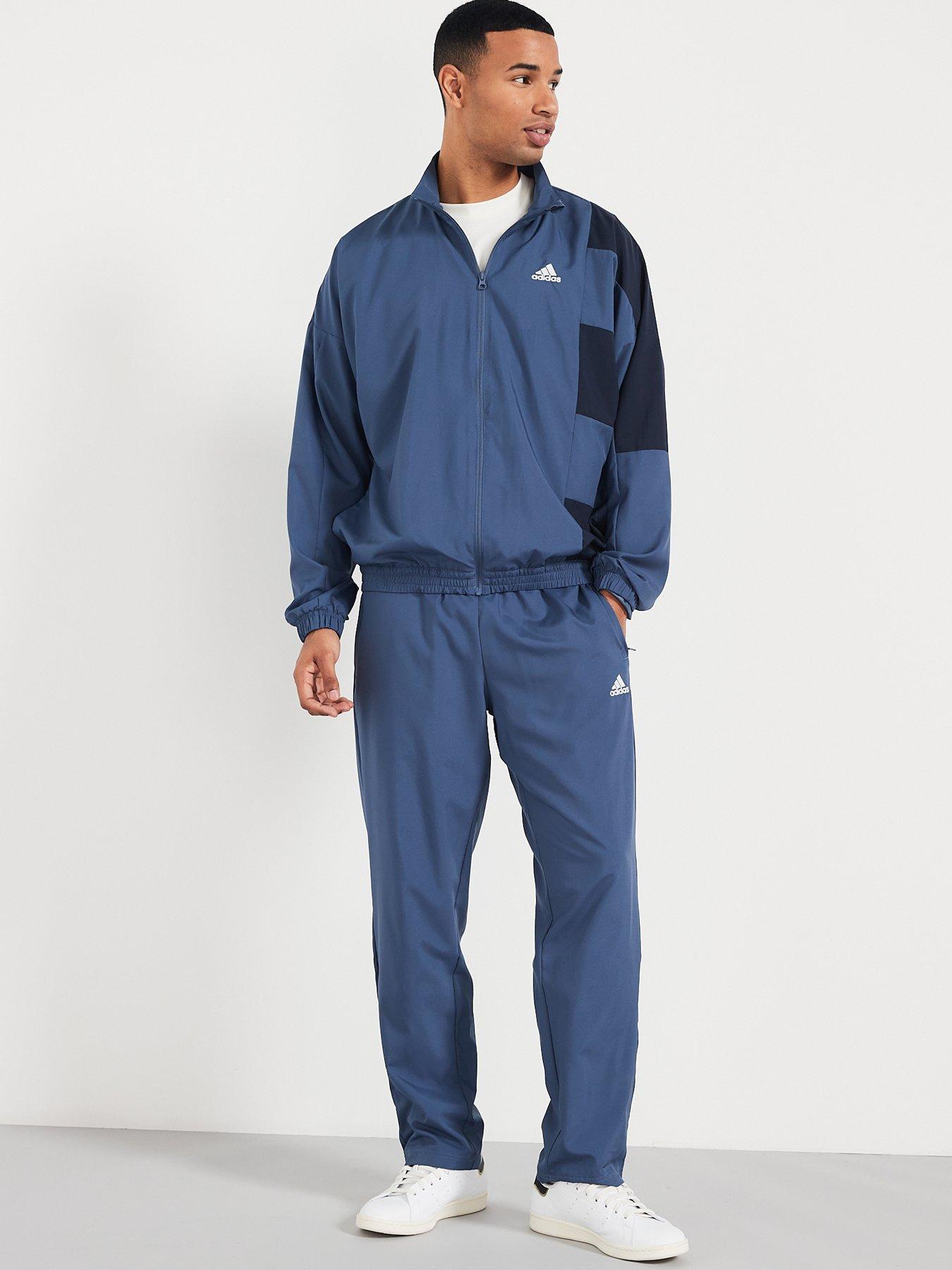 Mens Colourblock Tracksuit Blue