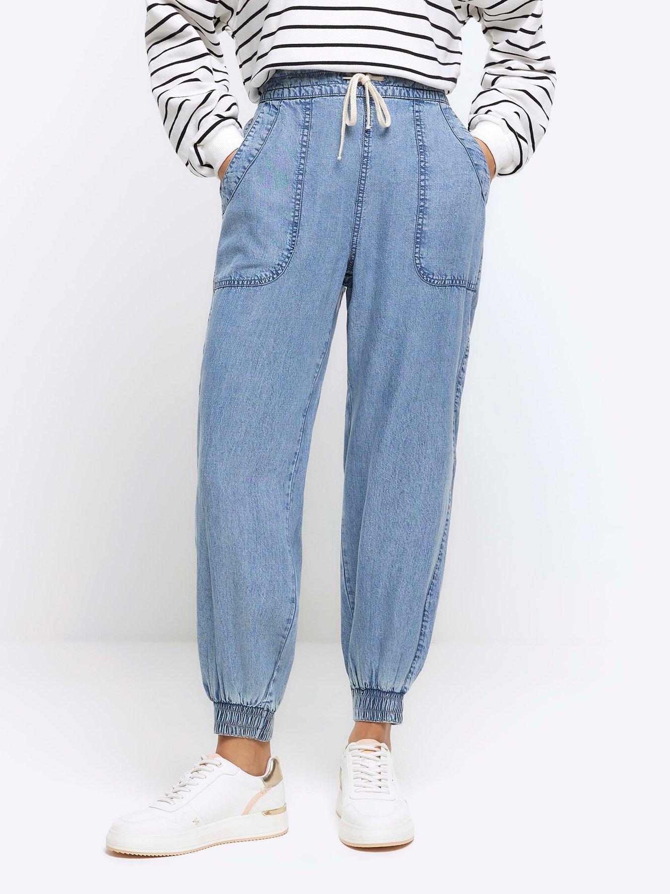 River Island Lyocell Jogger Medium Denim Very