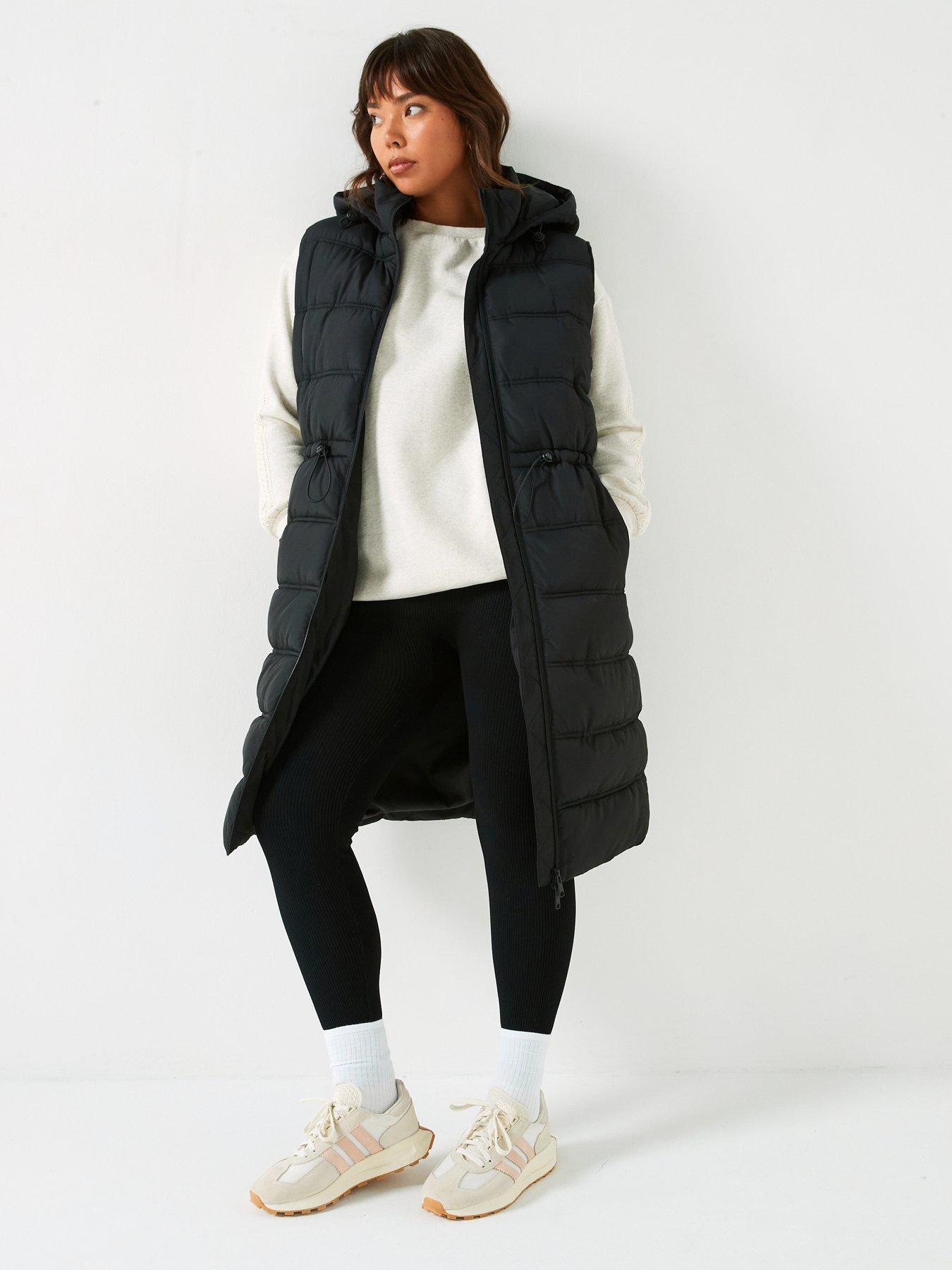 undefined Longline Hooded Puffer Gilet - Black