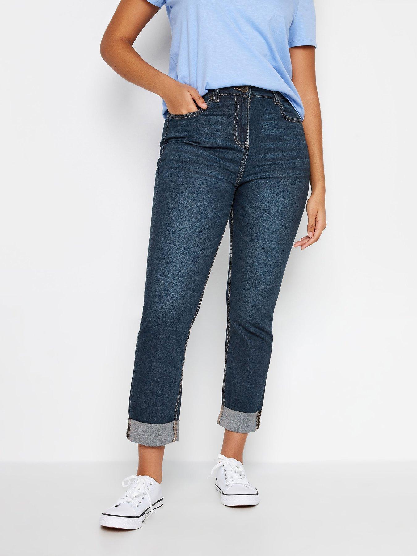Image 1 of 4 of M&Co Petite Petite Mid-wash Cigarette Jean 27"