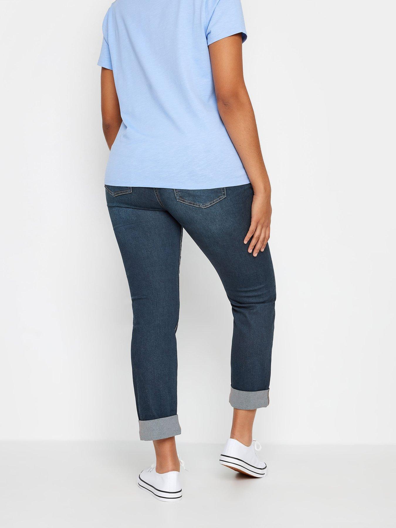 Image 2 of 4 of M&Co Petite Petite Mid-wash Cigarette Jean 27"