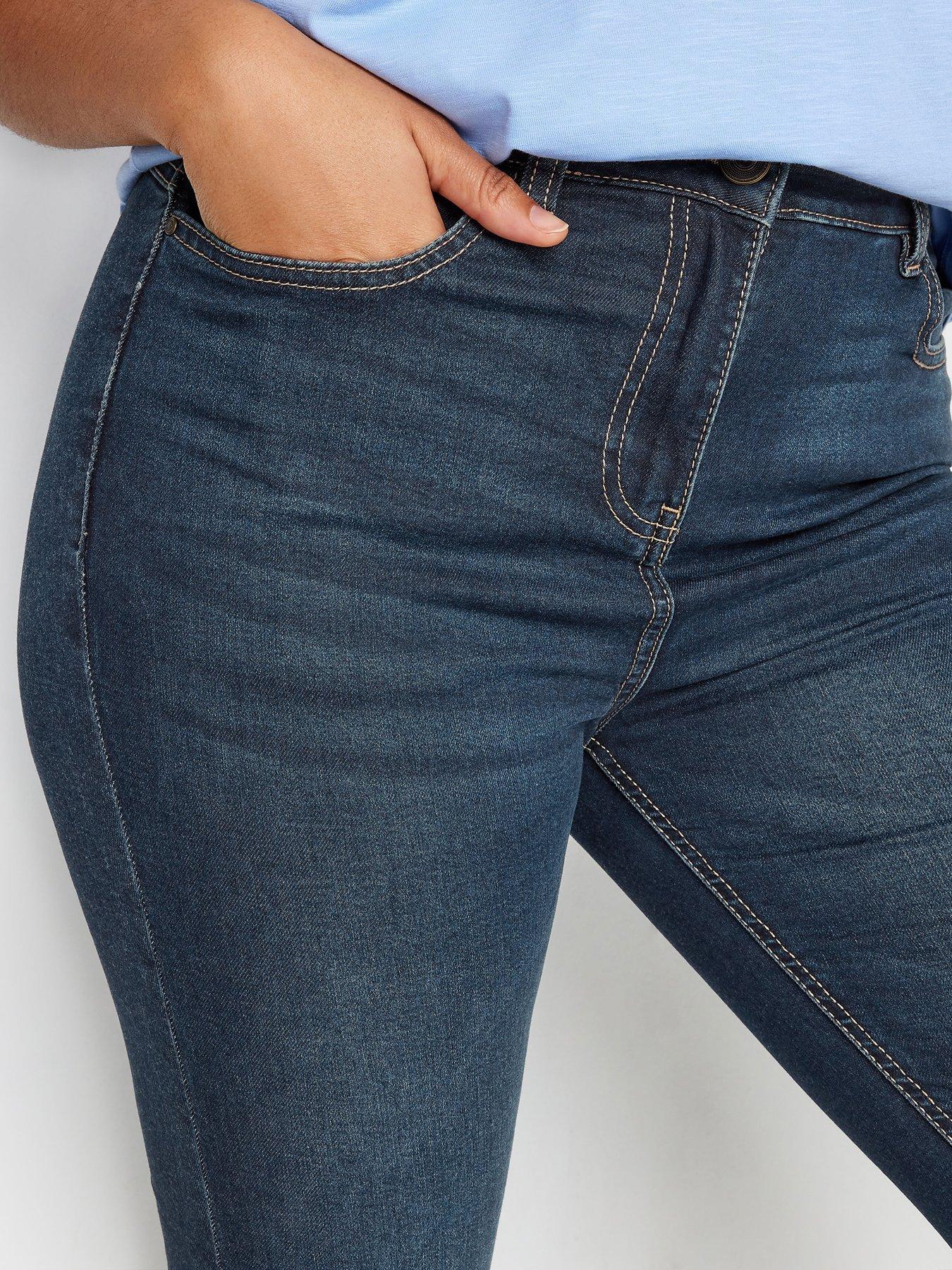 Image 4 of 4 of M&Co Petite Petite Mid-wash Cigarette Jean 27"