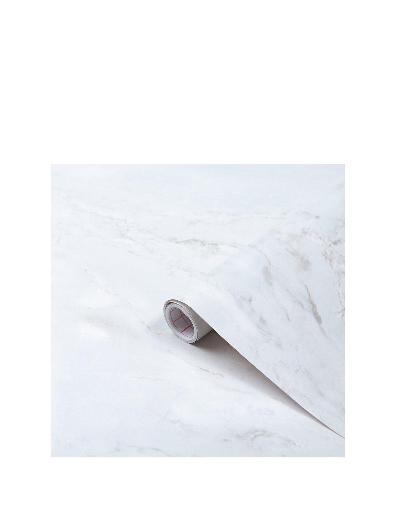 undefined Marble Romeo Matt White Self-Adhesive Vinyl Wrap Film – 67.5 x 1500 cm