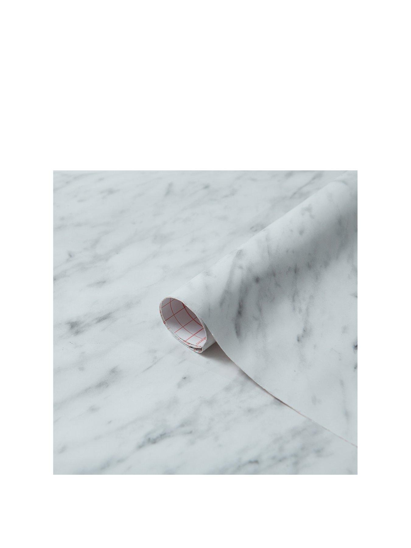 undefined Carrara Grey Marble Self-Adhesive Vinyl Wrap Film – 67.5 x 1500 cm