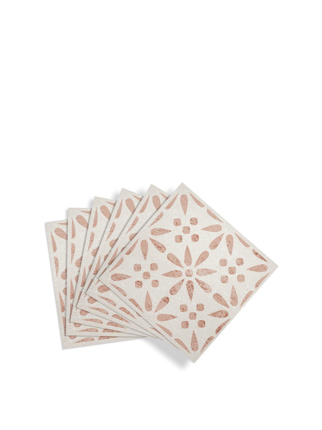 Image 2 of 5 of D-C-Fix Vintage Flowers 30.48cm X 30.48cm (pack 11 Tiles = 1sqm)