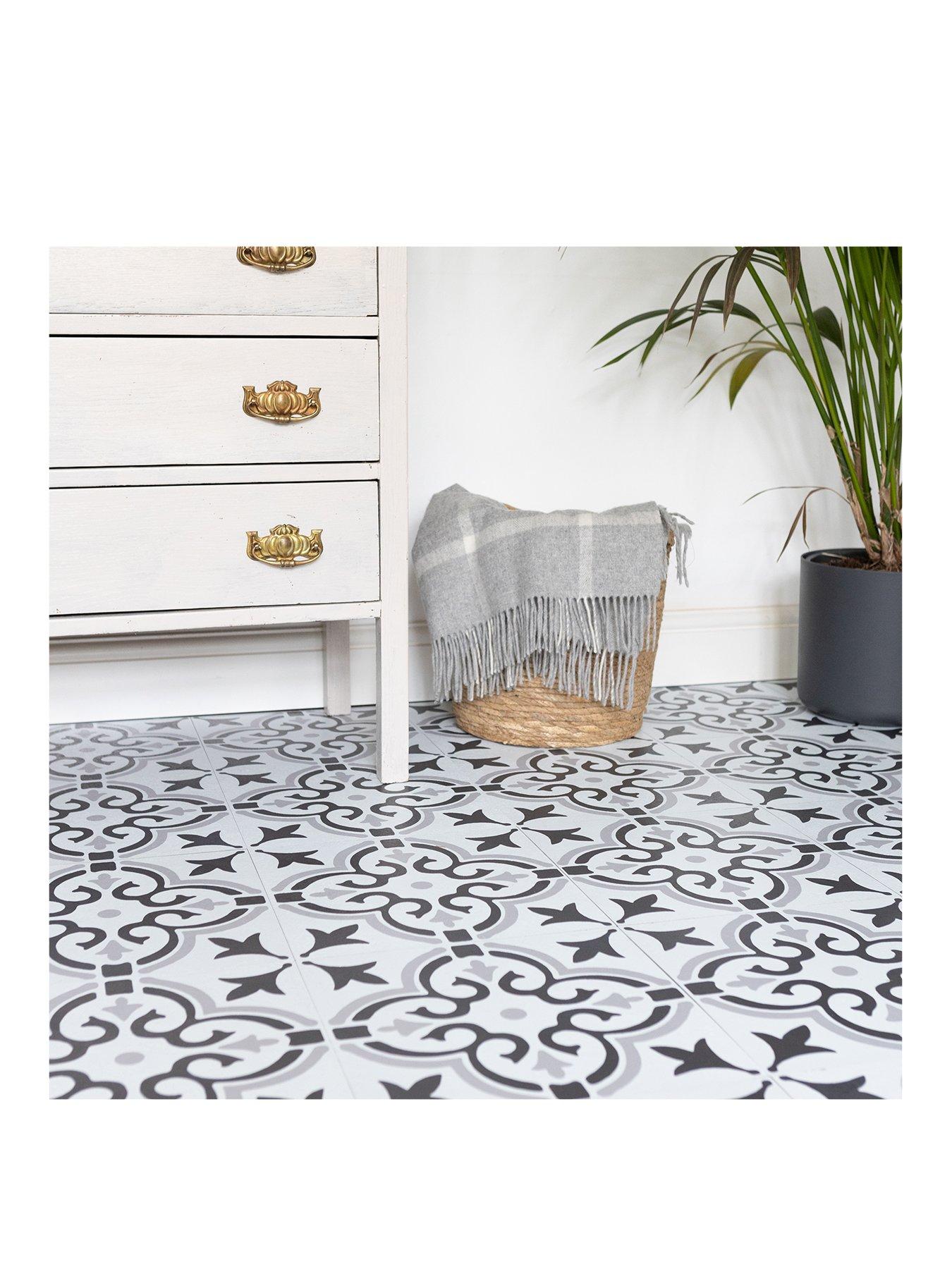 Product photograph of D-c-fix Stencil Motif Grey 30 48cm X 30 48cm Pack 11 Tiles 1sqm from very.co.uk