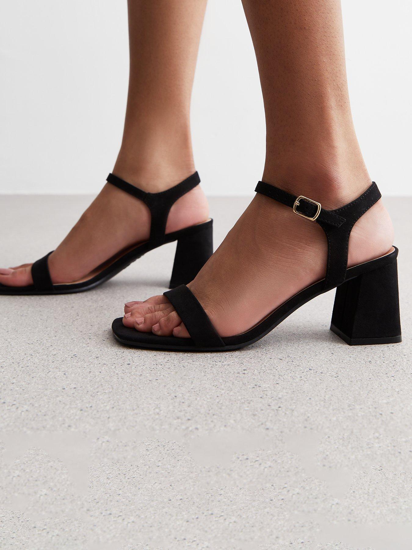 Black block heels near me best sale