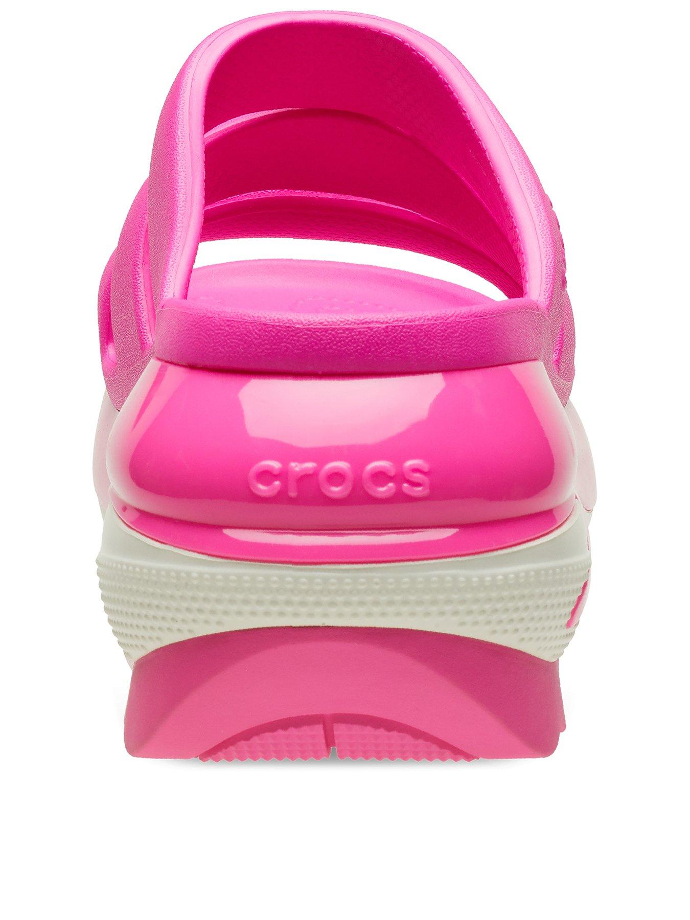 Crocs Mega Crush Tripple Strap Wedge Sandal Crush Pink Very