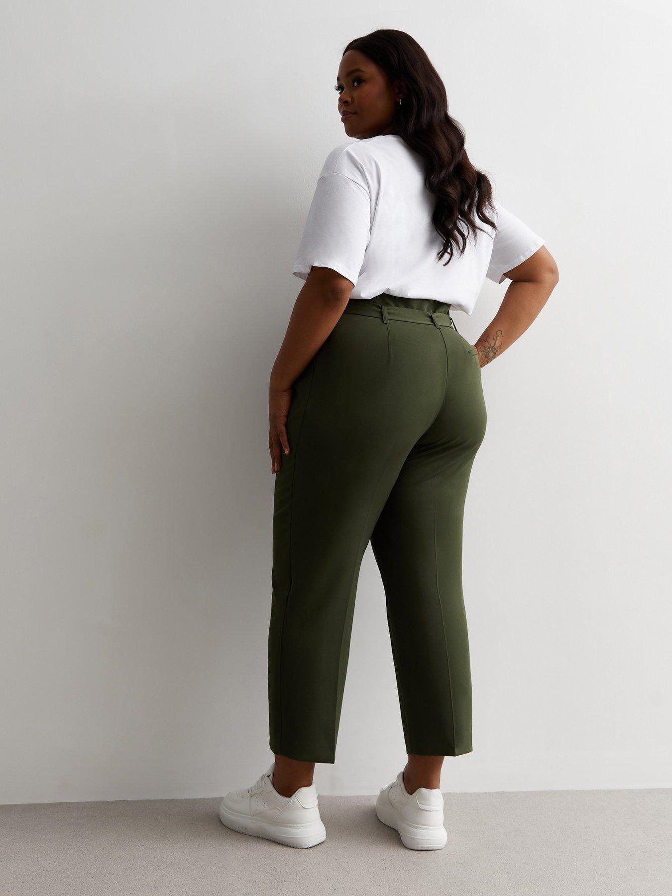 Khaki paper bag trousers outfit hotsell