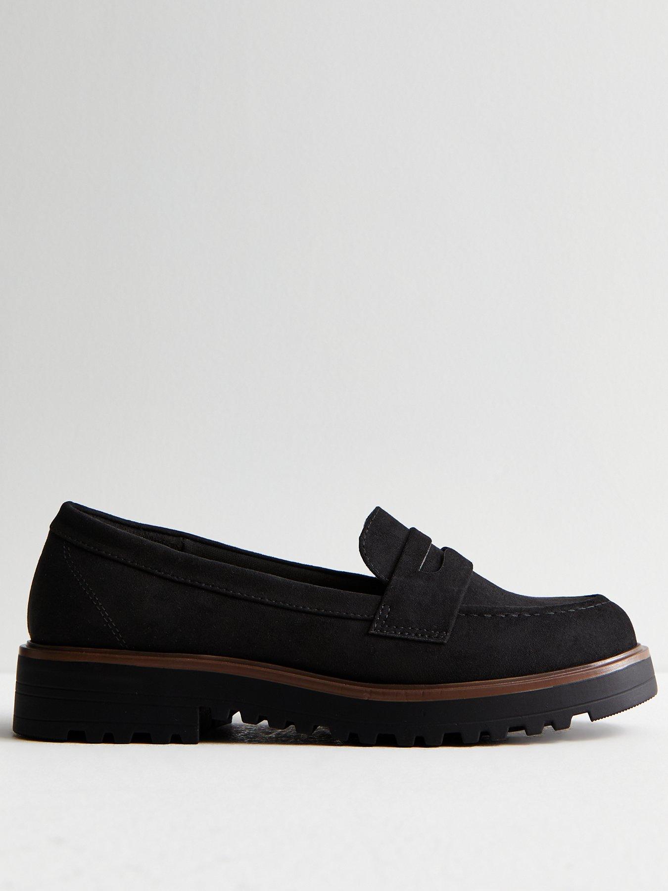 New look hot sale navy loafers