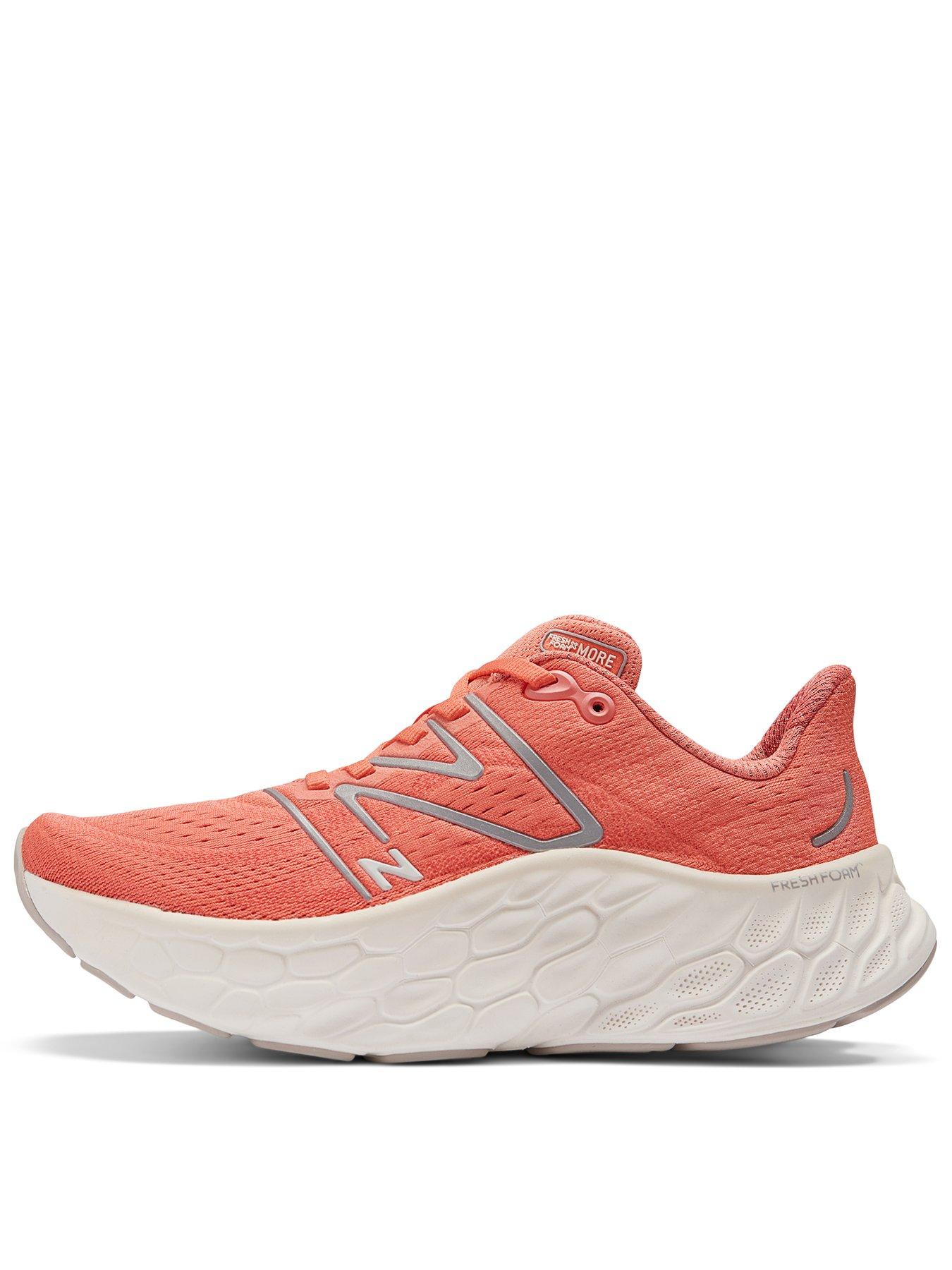 New Balance Womens Running Fresh Foam X More V4 - Coral, Pink, Size 8, Women