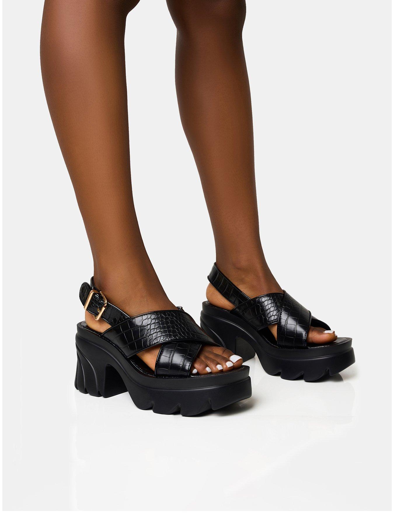 public-desire-flare-chunky-cross-strap-heeled-sandals-black