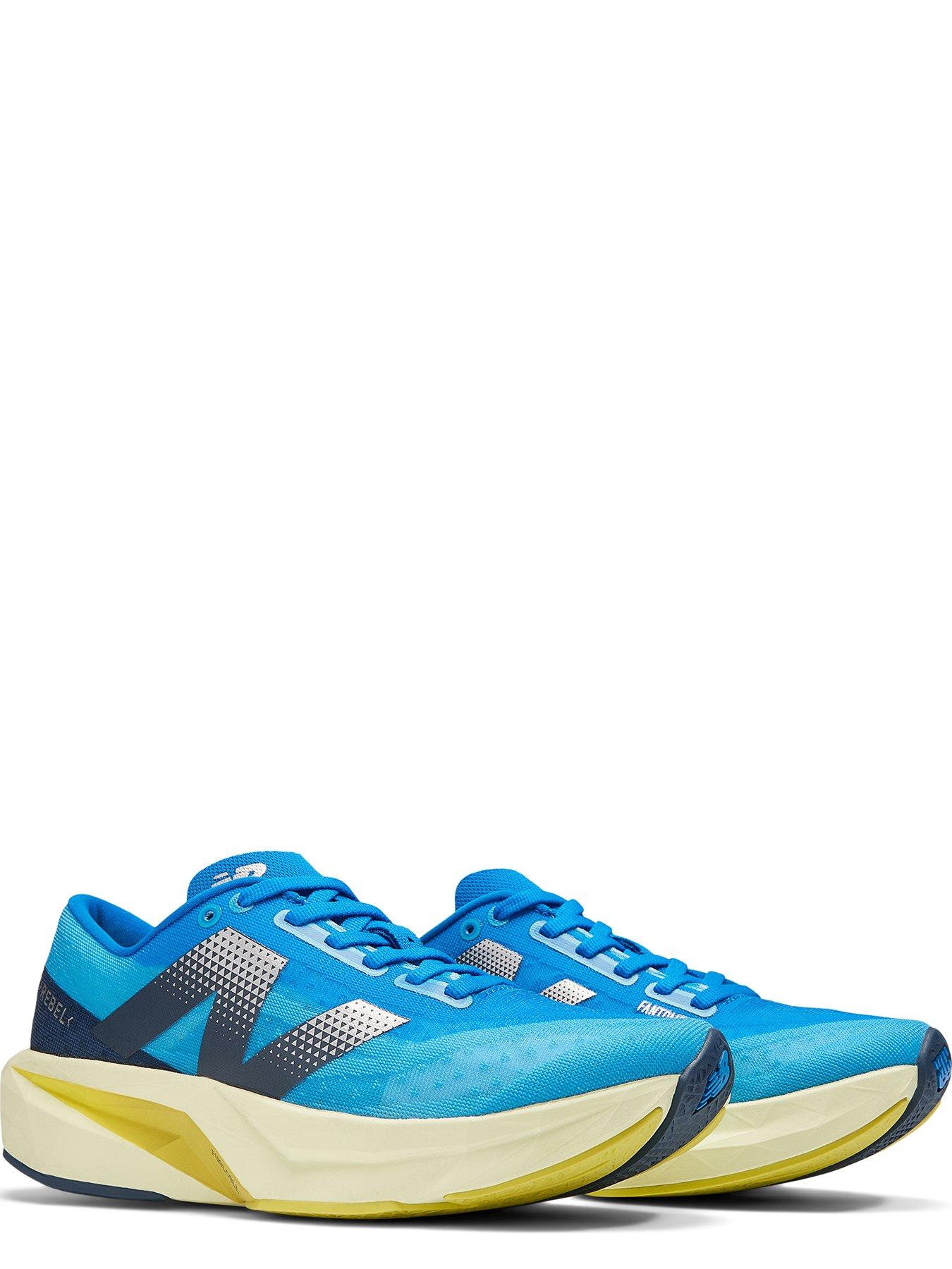 New Balance Womens Running Fuelcell Rebelv4 - Blue/yellow | Very.co.uk