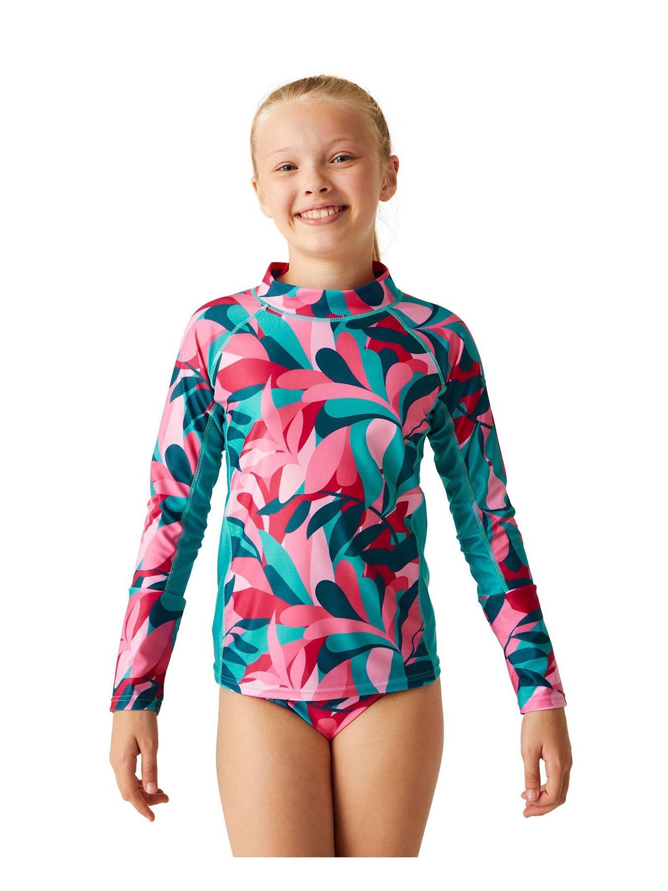 Regatta Kids Unisex Hoku Rash Vest Blue Print Very