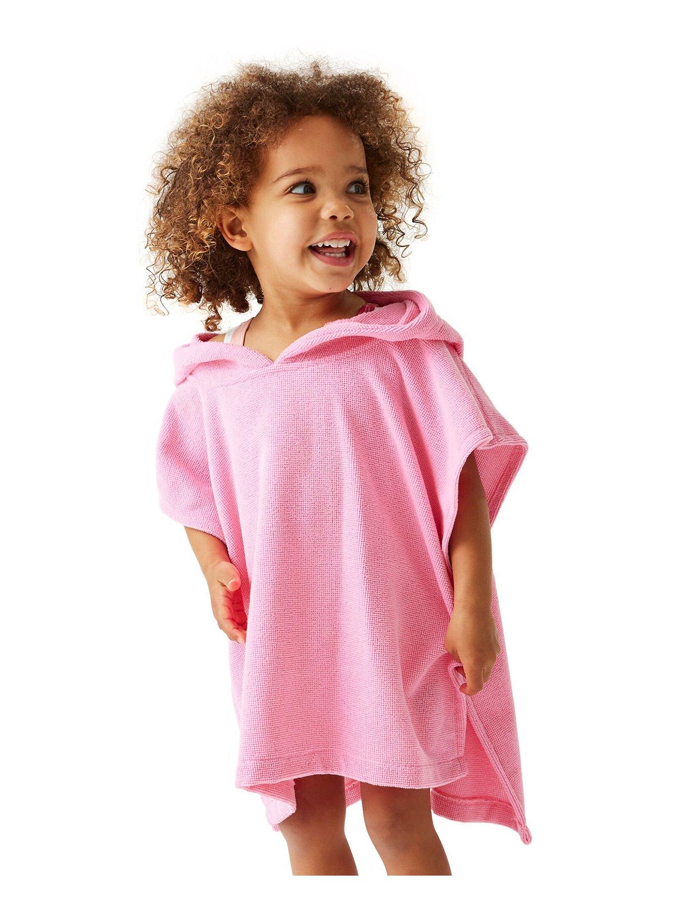 Regatta Kids Unisex Animal Towel Robe Pink Very.co.uk