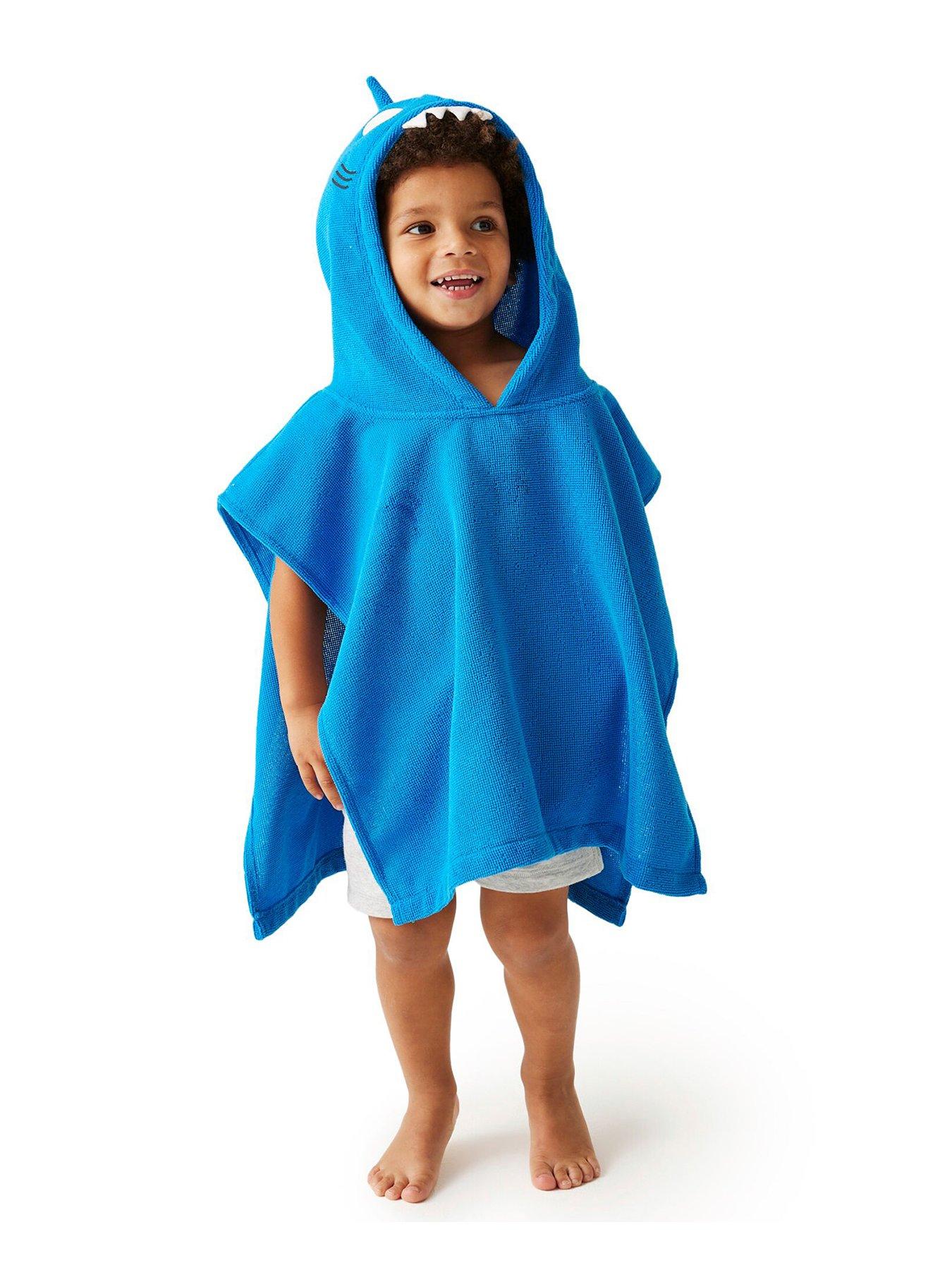 regatta-kids-unisex-animal-towel-robe-blue